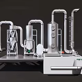 Advanced Industrial Equipment System With Steel Pipes Towers And Tanks