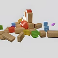 Children's building blocks 3d model