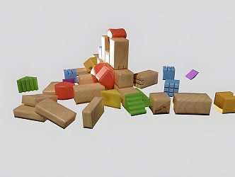 Children's building blocks 3d model