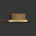 Stylish Brown Wide Brimmed Hat With Golden Decorative Band For Fashion Look