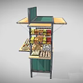 Food For The Hungry Food Stall With Variety Of Pastries Bread Snacks On Display Shelves