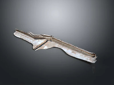 Ancient Jade Zhang Artifact With Smooth Surface And Intricate Carving Details 3d model