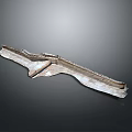 Ancient Jade Zhang Artifact With Smooth Surface And Intricate Carving Details