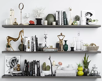 Modern Wall Shelf Furnishings 3d model
