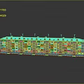 Traditional Multi story Residential Apartment Building With Multiple Balconies And Long Facade