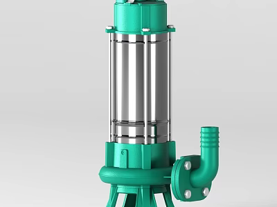Green Vertical Agricultural Water Pump With Stainless Steel Casing For Farm Irrigation 3d model