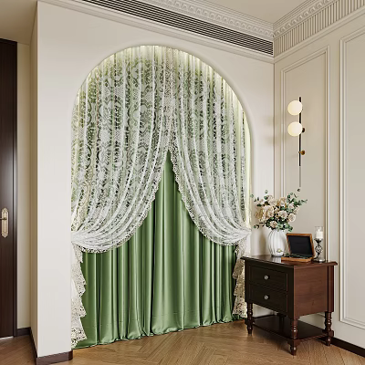 Luxury European Style White Wardrobe with Carved Patterns and Sliding Door Design 3d model