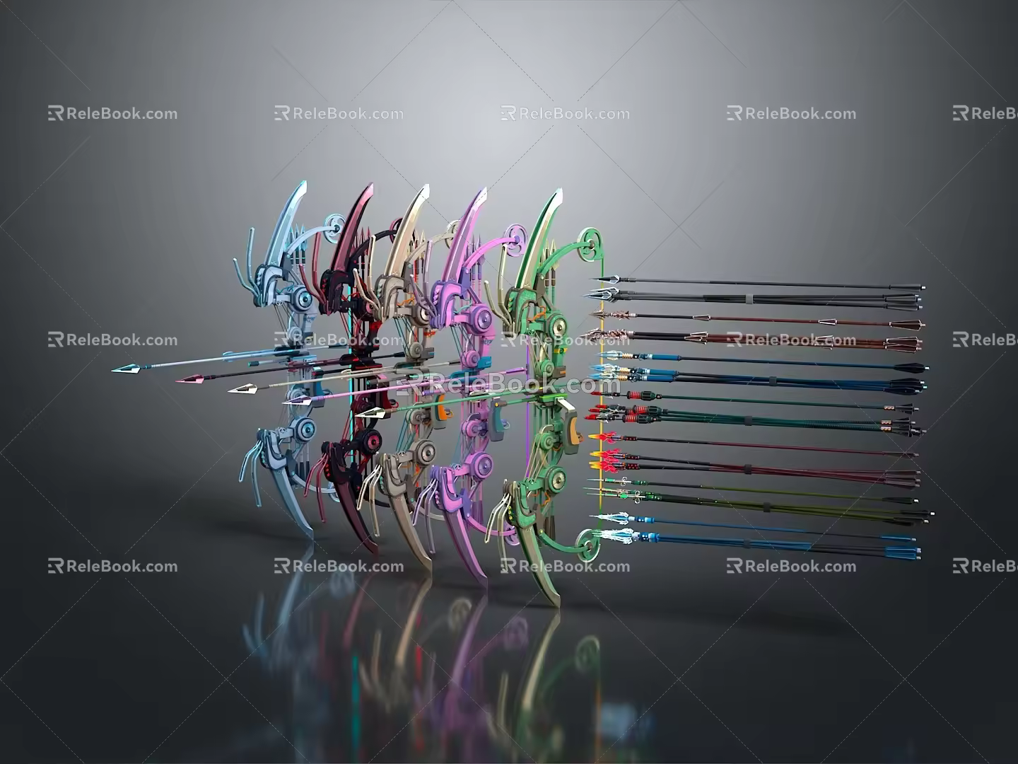 Crossbow Crossbow Crossbow Crossbow Mechanical Crossbow Shift Bow and Arrow Shoot Far Equipment Weapons High-tech Crossbow 3d model