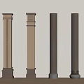 New Chinese-style Column New Chinese-style Column 3d model