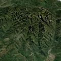 Lush Green Mountain Garden Landscape With Natural Vegetation And Scenic Rolling Terrain