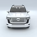Stylish White Large SUV With Roof Rack Alloy Wheels And Bold Front Grille