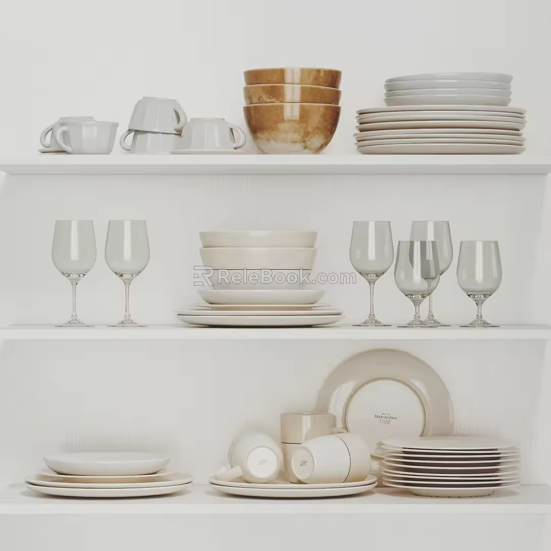 Modern Tableware 3d model