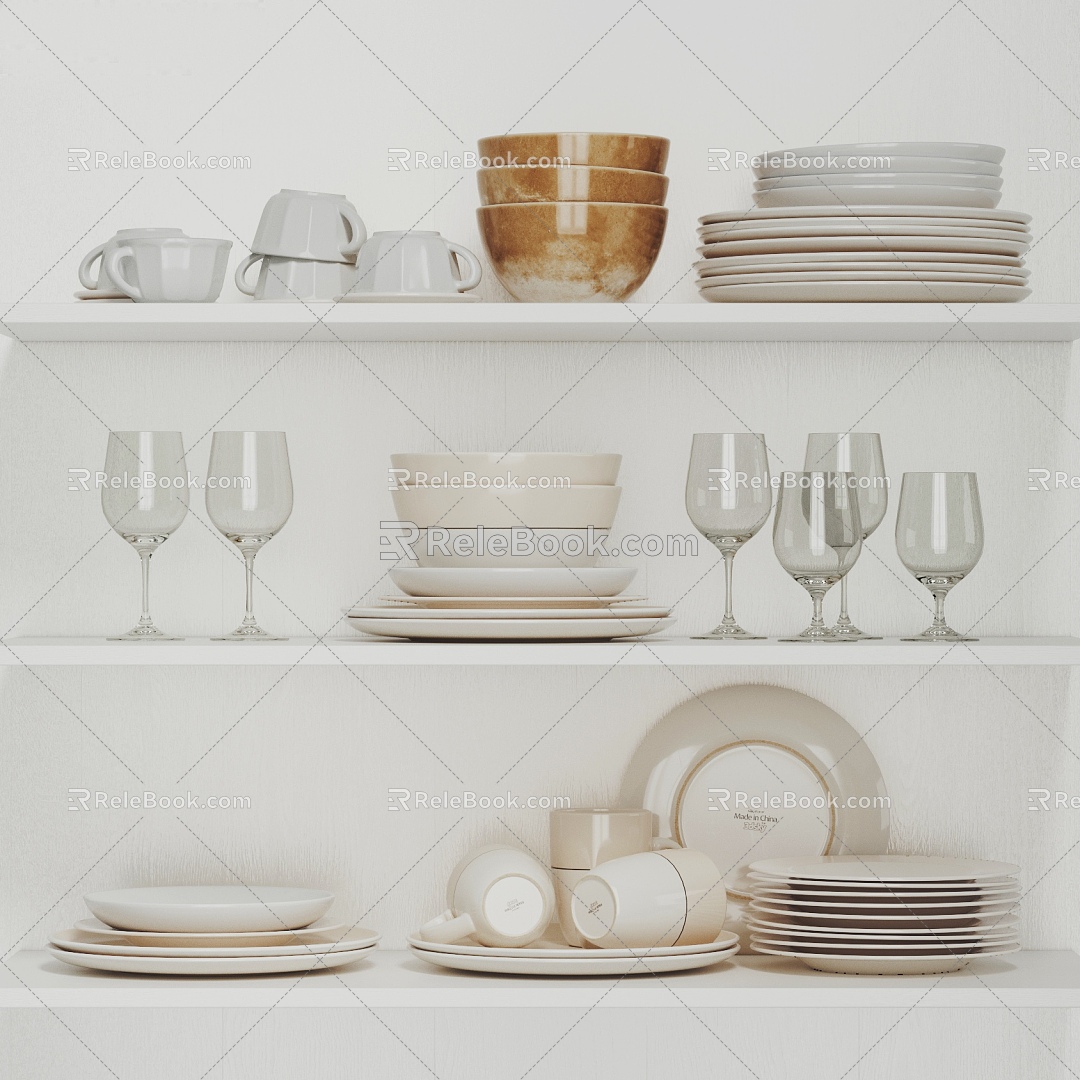 Modern Tableware 3d model