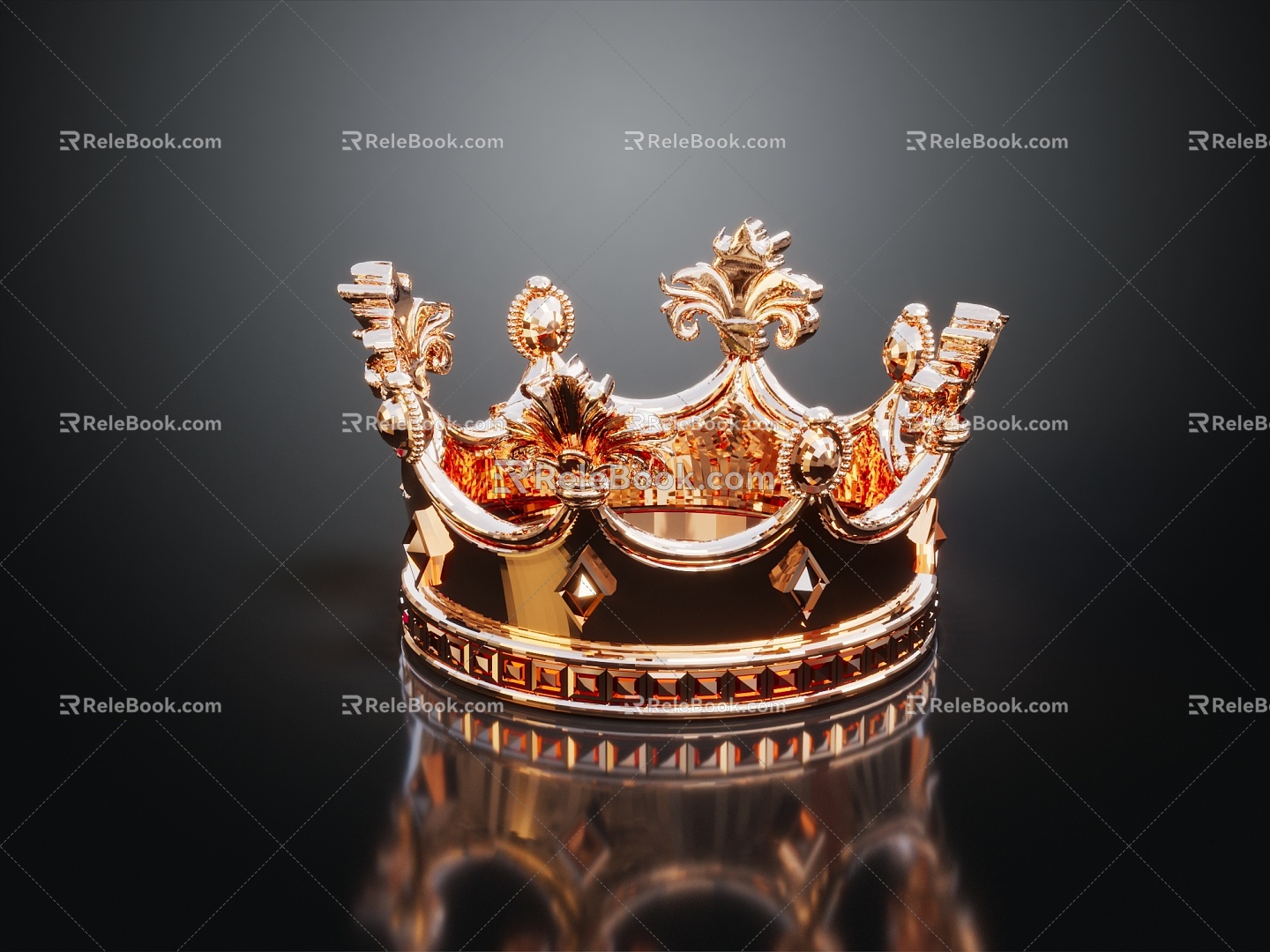 European-style Crown Crown Crown 3d model