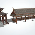 Chinese style pavilion classical pavilion porch 3d model