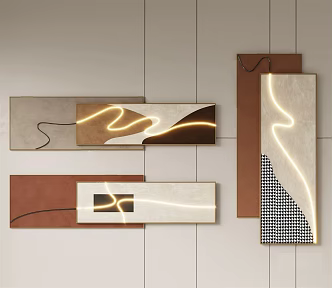 Modern Decorative Painting Wall Decoration Pendant 3d model