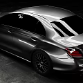 Silver Mercedes Luxury Sports Sedan With Black Alloy Wheels And Red Brake Calipers
