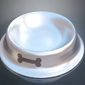Stainless Steel Silver Pet Bowl With Bone Symbol Design For Dogs And Cats Daily Use