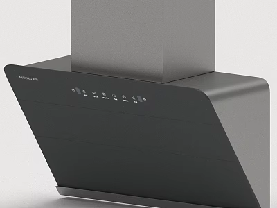 Robam Black Range Hood Modern Kitchen Appliance With Sleek Design 3d model