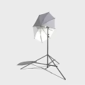 Photography Lighting Equipment Setup With Umbrella Softbox And Reflector On Tripod Stand