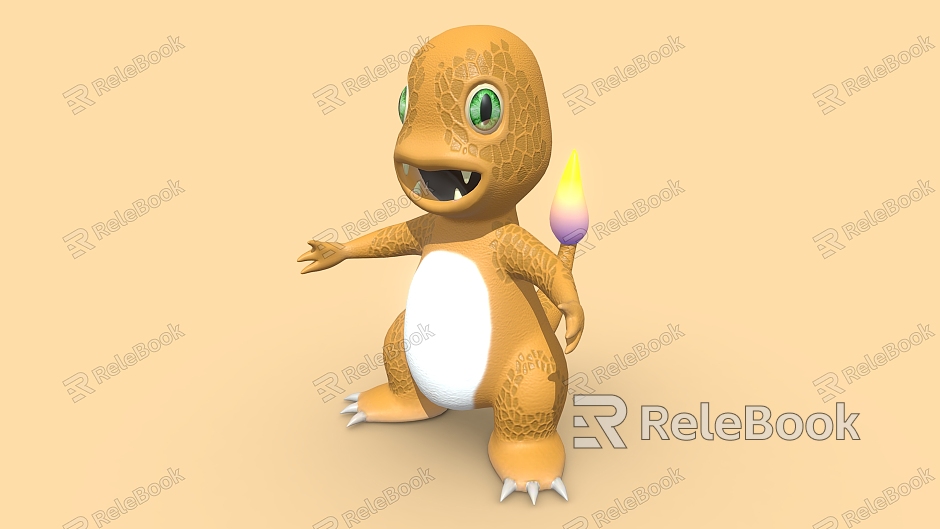 Cartoon Dinosaur Fire Dragon Treasure Dream Cartoon Animal Macaron Doll Monster model