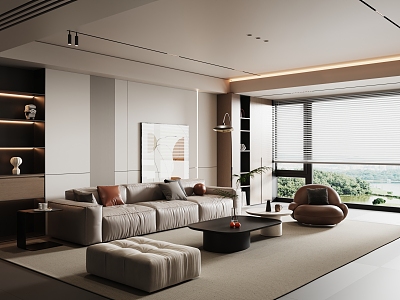 Italian Light Luxury Living Room model