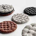 Soft Round Tufted Velvet Cushions in Various Colors for Home Decor