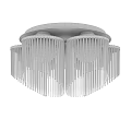 Modern Elegant Ceiling Light With Gold Base And Transparent Glass Strips Decorative Design