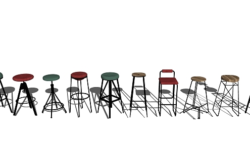 Modern Bar Stool Bar Chair Bar Stool Combination 3d model