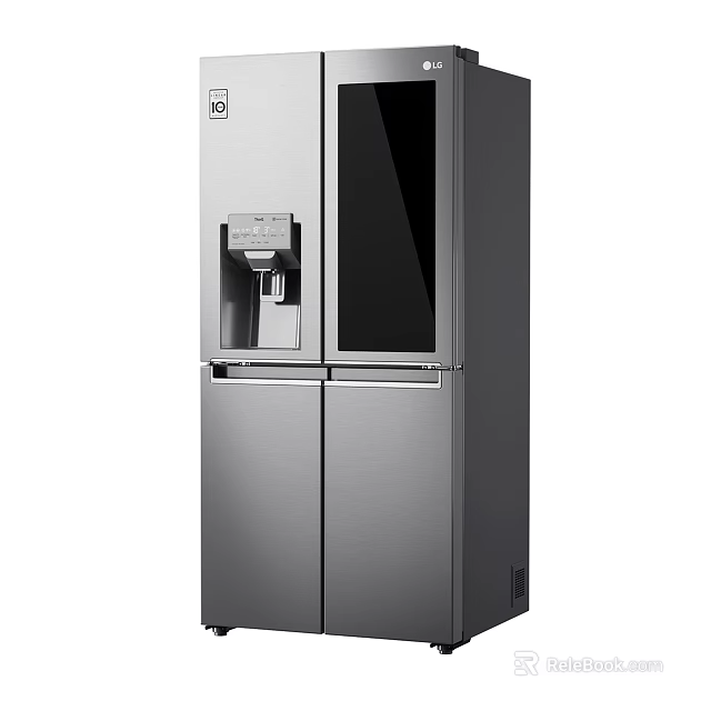 LG Refrigerator Freezer Double Door With Ice Maker And Water Dispenser Stainless Steel 3d model 