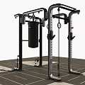 Heavy Duty Multi functional Sports Training Rack With Barbell And Kettlebell On Gym Floor Mat