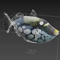 Vibrant Tropical Marine Fish With Colorful Patterns White Spots Purple Fins And Yellow Mouth