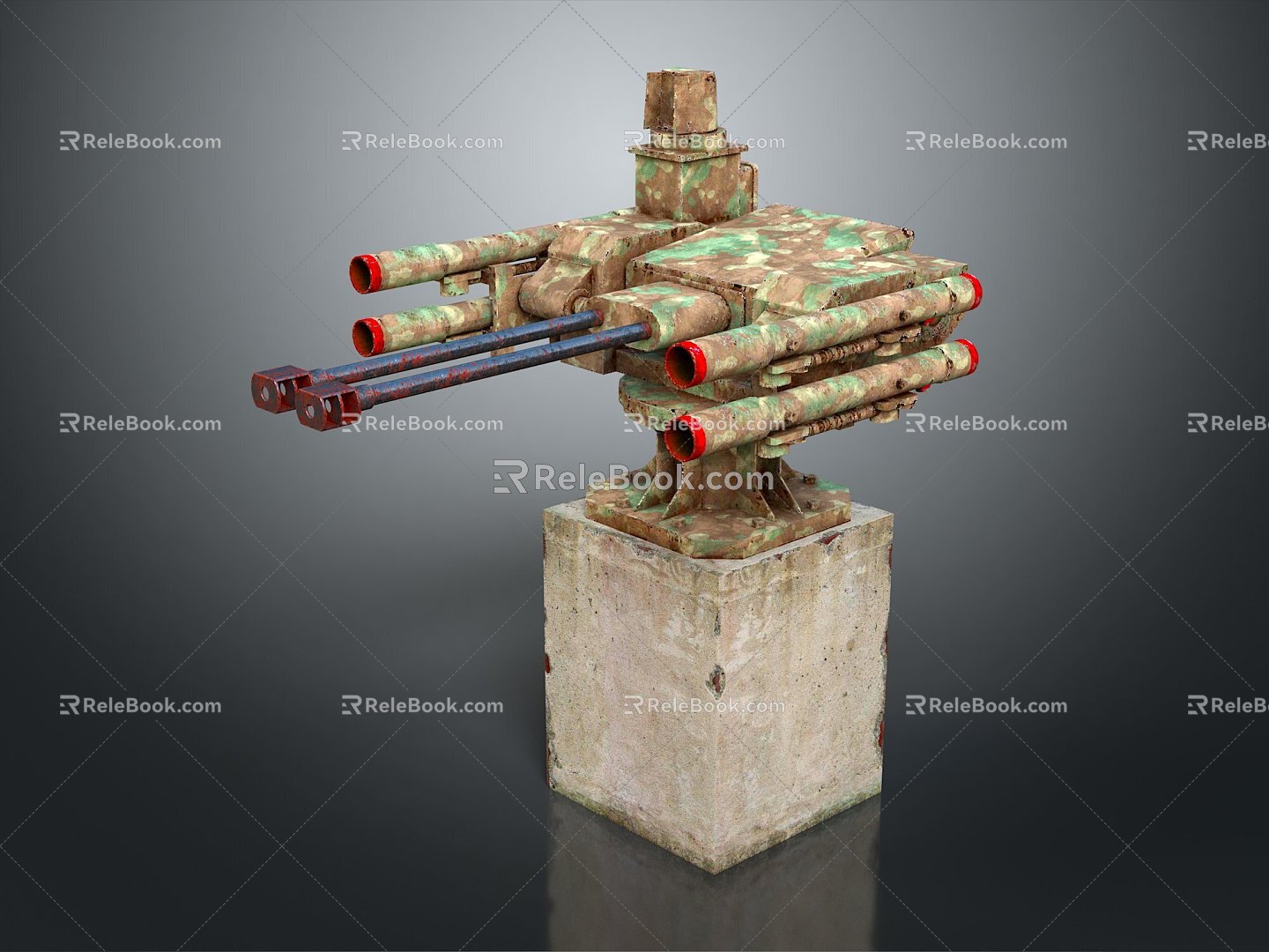 Turret Turntable Railgun Sci-fi Tower Defense Game Tower Defense Sci-fi Turret Game Turret Game Battery 3d model