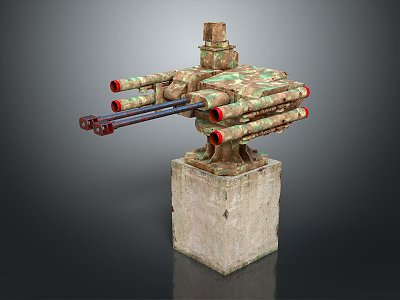 Turret Turntable Railgun Sci-fi Tower Defense Game Tower Defense Sci-fi Turret Game Turret Game Battery 3d model