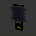 Modern Black Component Structure With Yellow Arrows And Vertical Support Design