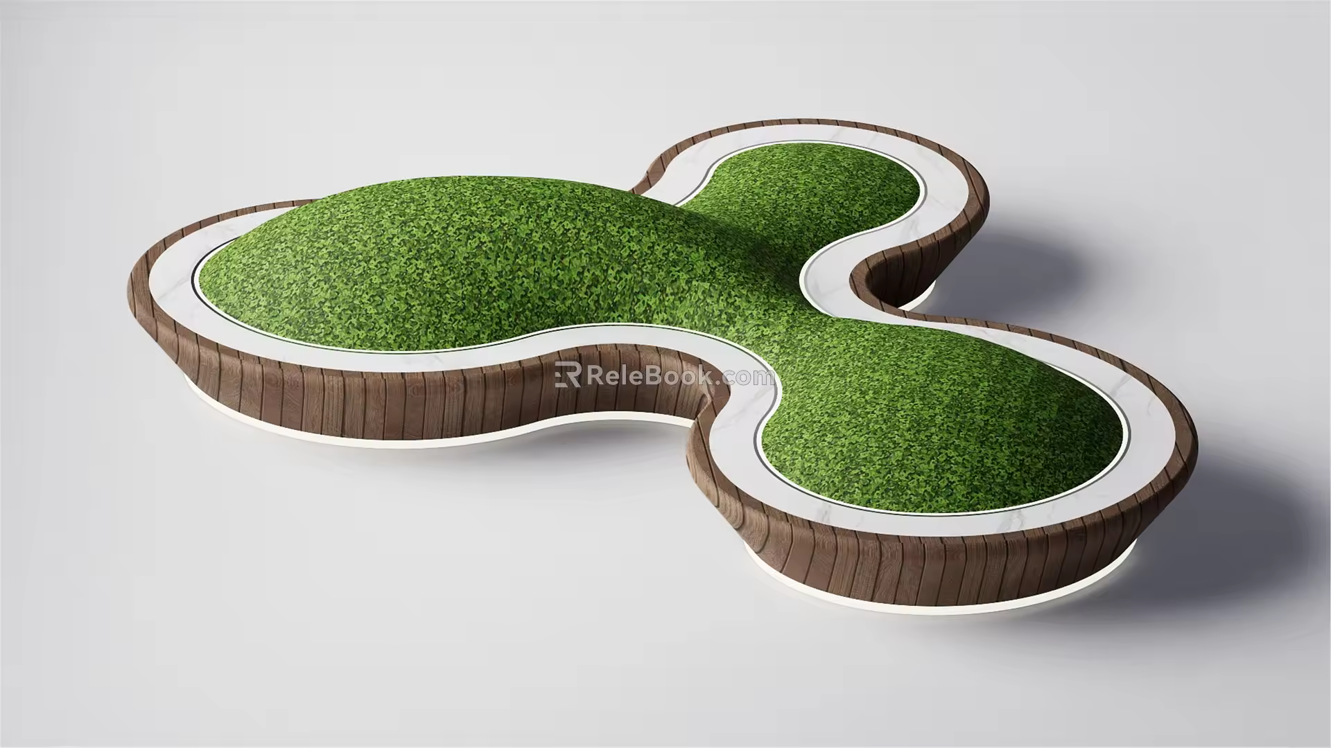 Modern tree pool landscape seat special-shaped tree pool 3d model