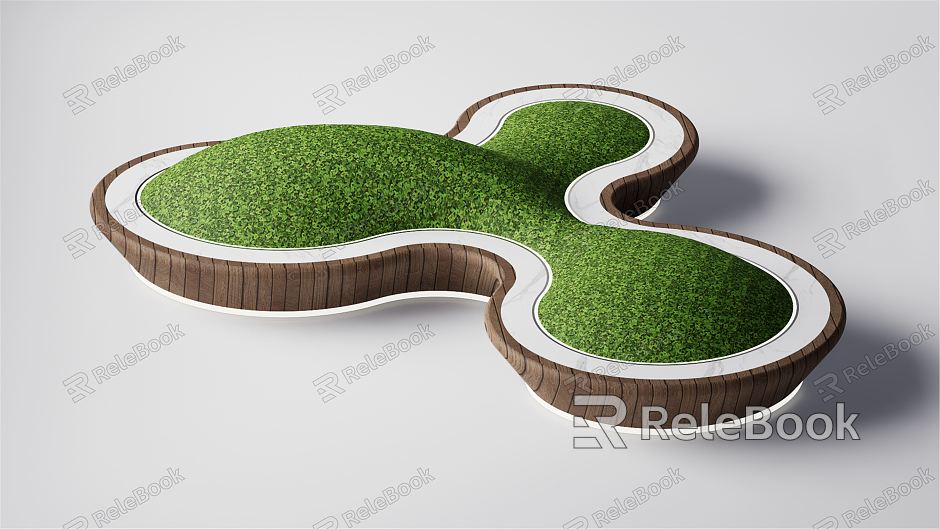 Modern tree pool landscape seat special-shaped tree pool model