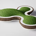 Modern tree pool landscape seat special-shaped tree pool 3d model