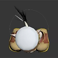 Game Movie Character With Cat Ears White Hat Yellow Outfit Brown Boots Pose