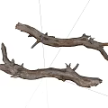 Natural Rustic Wood Logs with Weathered Texture for Home Decor Projects