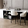 Bar stool combination 3d model