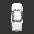 Modern toy car pixel car square car cartoon car 3d model