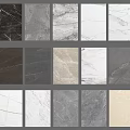 Various Textured Wall Panels With Marble Stone Patterns And Neutral Colors For Interior Decor 3d model