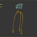 Futuristic Mechanical Creature With Long Slender Legs And Purple Black Head