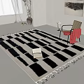Modern Square Carpet 3d model