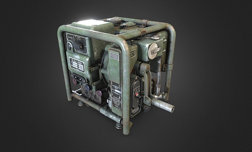 Engine Industrial Equipment Machine Diesel Engine Science Fiction Equipment Mechanical Device 3d model