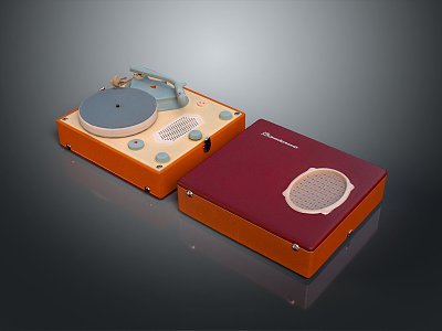 Jukebox Old-fashioned record player film machine Old-fashioned film player record player Old-fashioned record player music equipment 3d model