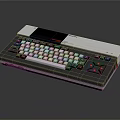 Vintage Commodore Computer Keyboard with Classic Design and Retro Gaming Keys 3d model