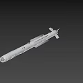 Silver Military Missile Featuring Aerodynamic Fins And Tactical Design For Warfare