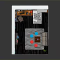 Modern Room Interior Design With Sofa Coffee Table TV Desk Wall Art And Flower Decorations